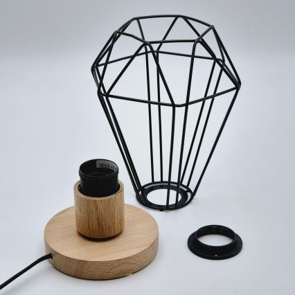 Brilagi - Tischleuchte WOODY BASKET 1xE27/60W/230V Eiche