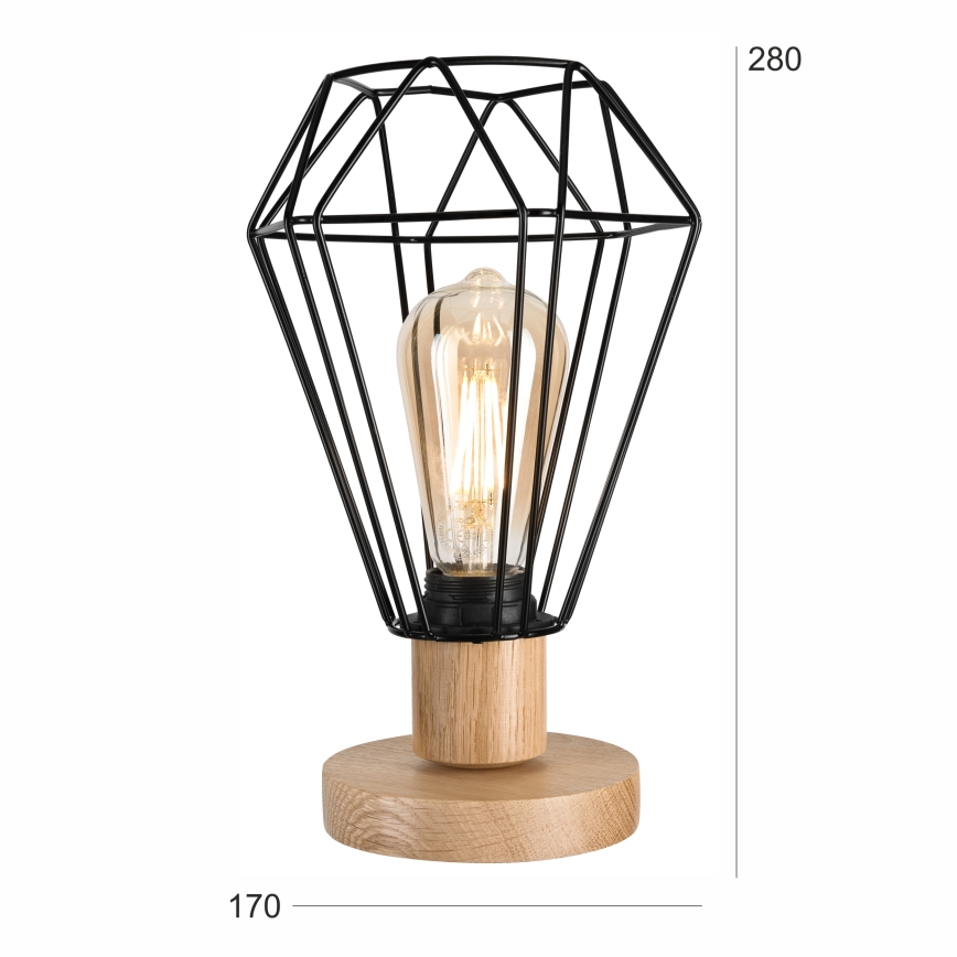 Brilagi - Tischleuchte WOODY BASKET 1xE27/60W/230V Eiche
