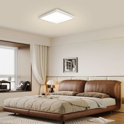 Brilagi - LED-dimmbare Deckenleuchte ULTRA SLIM LED/18W/230V 2700–6500K 30x30 cm Weiß + Fernbedienung