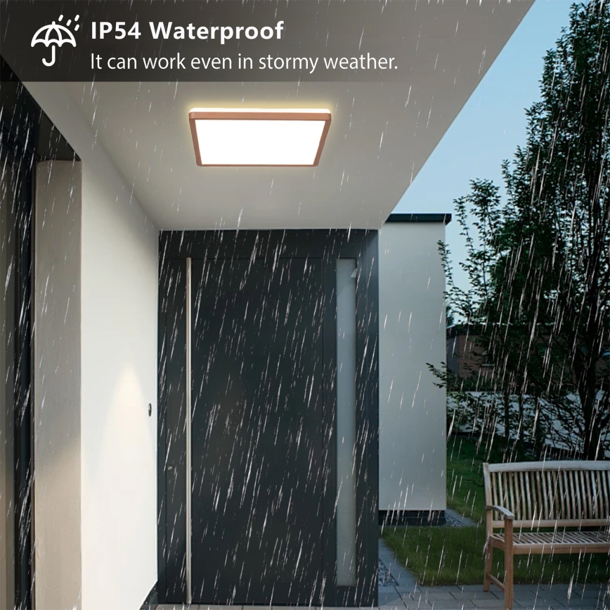 Brilagi - LED-Deckenleuchte für Badezimmer ULTRA SLIM LED/18W/230V 30x30 cm Roségold IP54