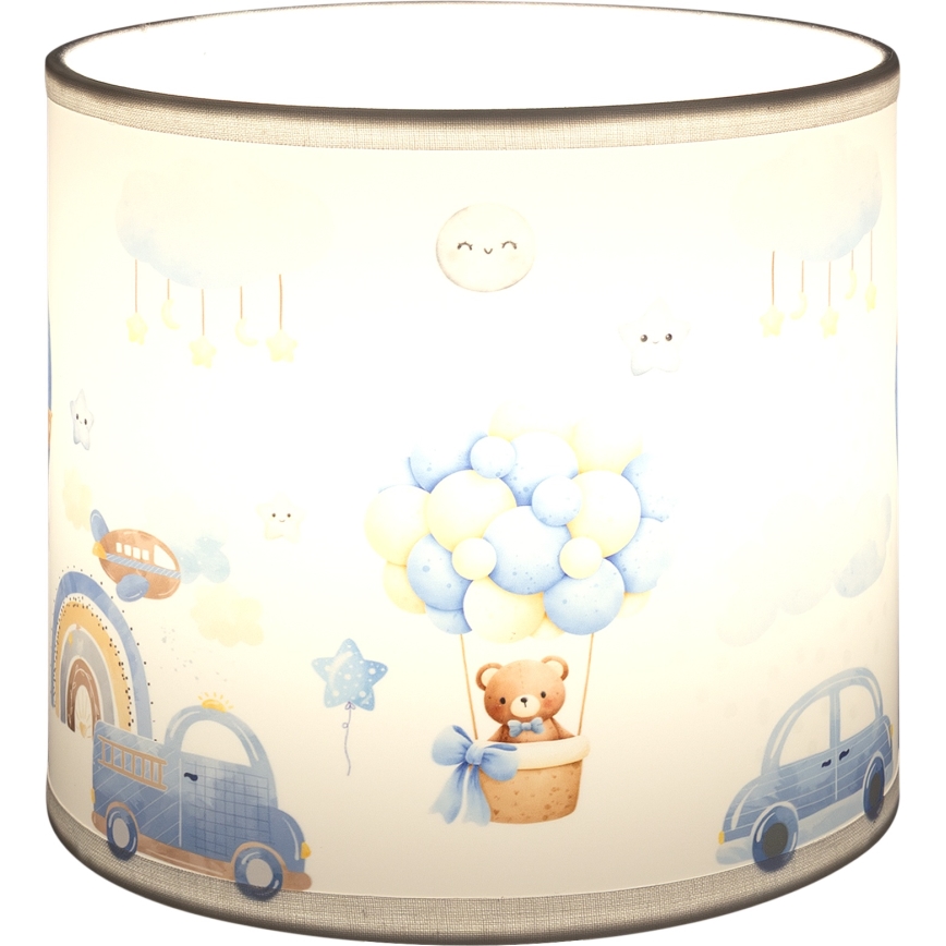 BRILAGI - Universal-Lampenschirm BOBO E27 Ø 15 cm weiß/blau/Bärchen