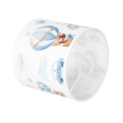 BRILAGI - Universal-Lampenschirm BOBO E27 Ø 15 cm weiß/blau/Bärchen