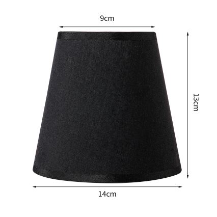Brilagi - Universal-Lampenschirm NUBILA E27 13x9 cm schwarz