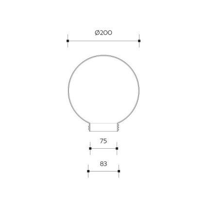 Brilagi - Universeller Ersatz-Lampenschirm HARBOR E27 Ø 20 cm, rauchgrau