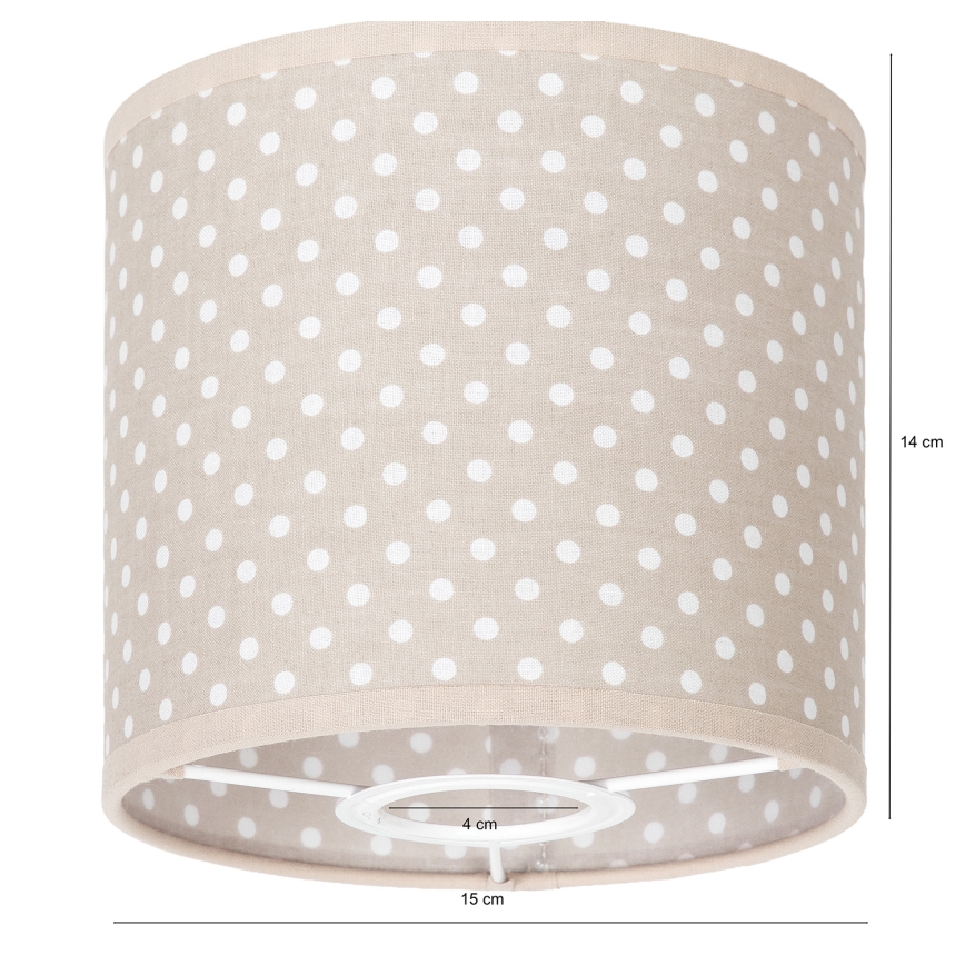 BRILAGI - Universeller Lampenschirm BOBO E27 Ø 15 cm beige/mit Punkten