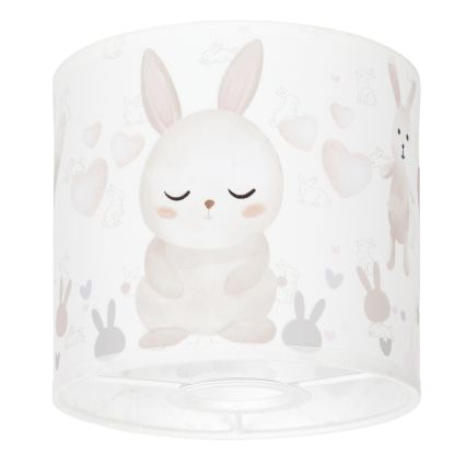 BRILAGI - Universeller Lampenschirm BOBO E27, Ø 15 cm, weiß/Hasenmotiv
