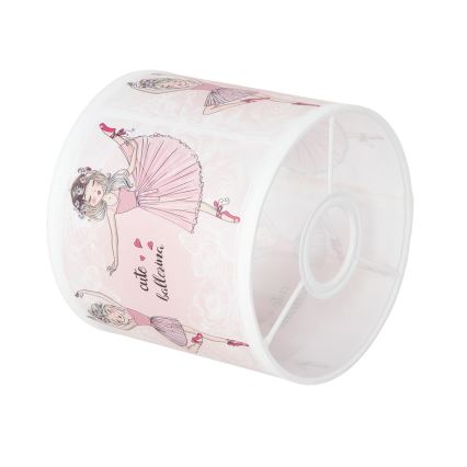 BRILAGI - Universeller Lampenschirm BOBO E27 Ø 15 cm weiß/rosa/Ballettmotive
