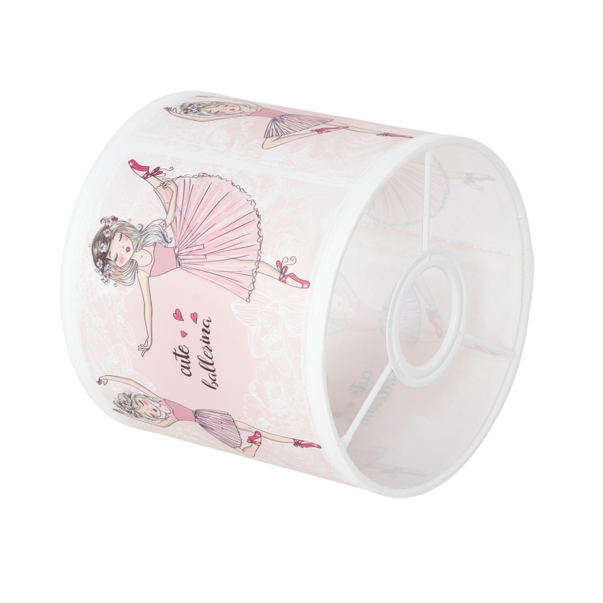 BRILAGI - Universeller Lampenschirm BOBO E27 Ø 15 cm weiß/rosa/Ballettmotive