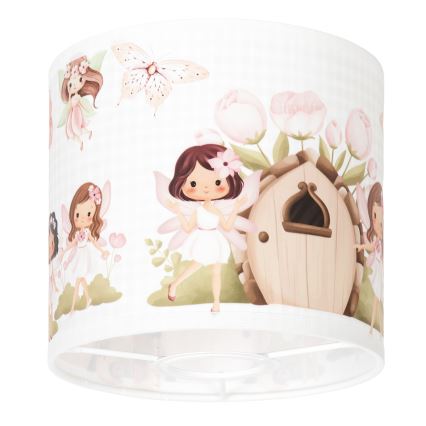 BRILAGI - Universeller Lampenschirm BOBO E27 Ø 15 cm weiß/rosa/Feen