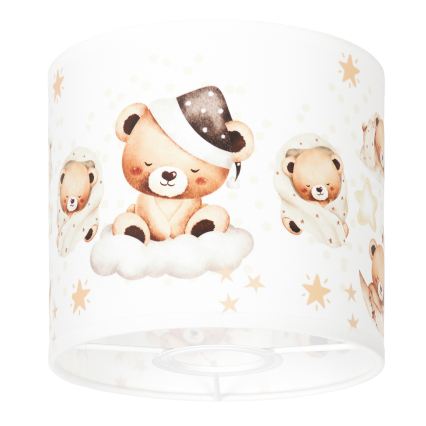 BRILAGI - Universeller Lampenschirm BOBO E27 Ø 15 cm weiß/Teddybären
