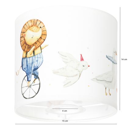 BRILAGI - Universeller Lampenschirm BOBO E27 Ø 15 cm weiß/Tiermotive