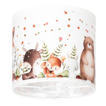 BRILAGI - Universeller Lampenschirm BOBO E27 Ø 15 cm, weiß/Tiermotive