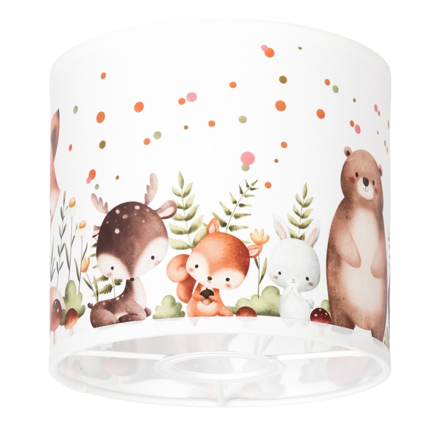 BRILAGI - Universeller Lampenschirm BOBO E27 Ø 15 cm, weiß/Tiermotive