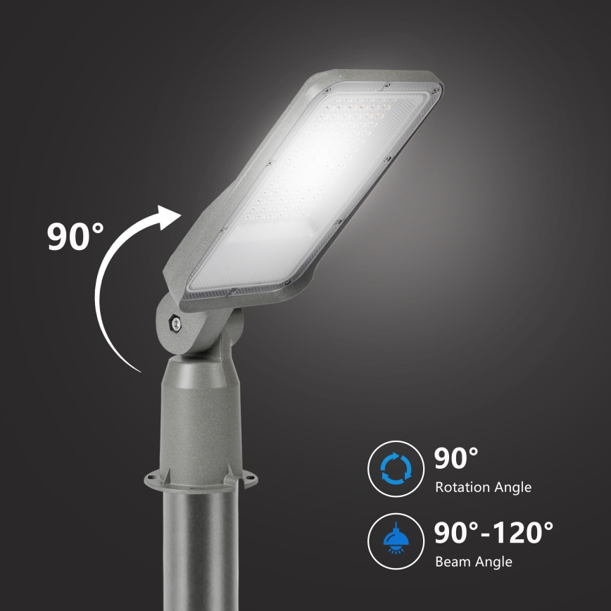 Brilagi - LED-Straßenleuchte für den Außenbereich mit Gelenk URBANLIGHT LED/50W/230V grau IP65