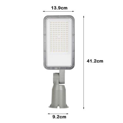 Brilagi - LED-Straßenleuchte für den Außenbereich mit Gelenk URBANLIGHT LED/50W/230V grau IP65