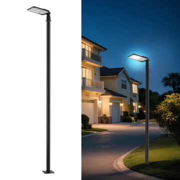 Brilagi - URBANLIGHT LED-Straßenleuchte für den Außenbereich mit 3 m Mast und Gelenk, LED/100W/230V, schwarz, IP65