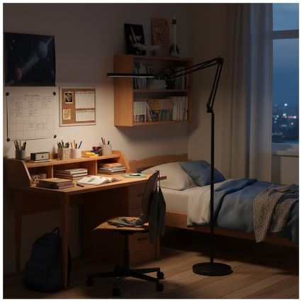 Brilagi - LED dimmbare flexible Stehleuchte VARIO LED/14W/230V 3000-6000K 157 cm schwarz