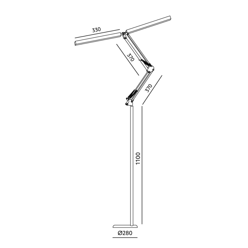 Brilagi - LED dimmbare flexible Stehleuchte VARIO LED/14W/230V 3000-6000K 157 cm schwarz