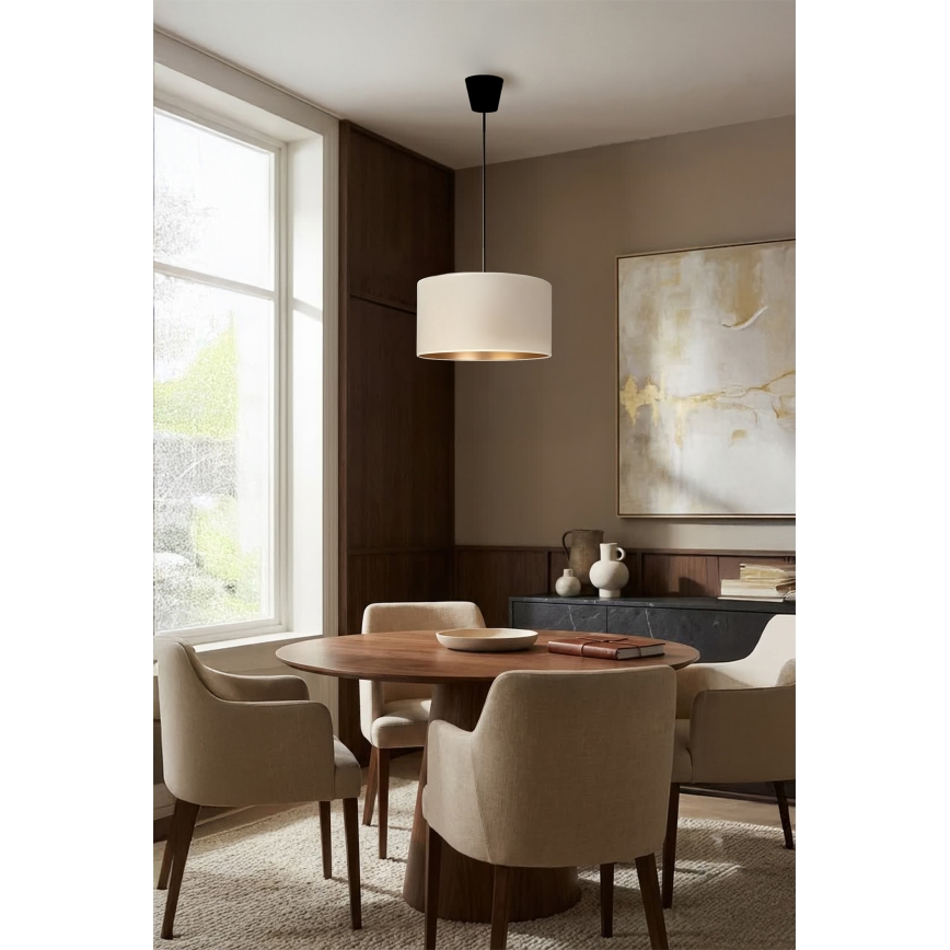 Brilagi - VELVET Pendelleuchte mit Kabel 1xE27/60W/230V Ø 40 cm creme/gold