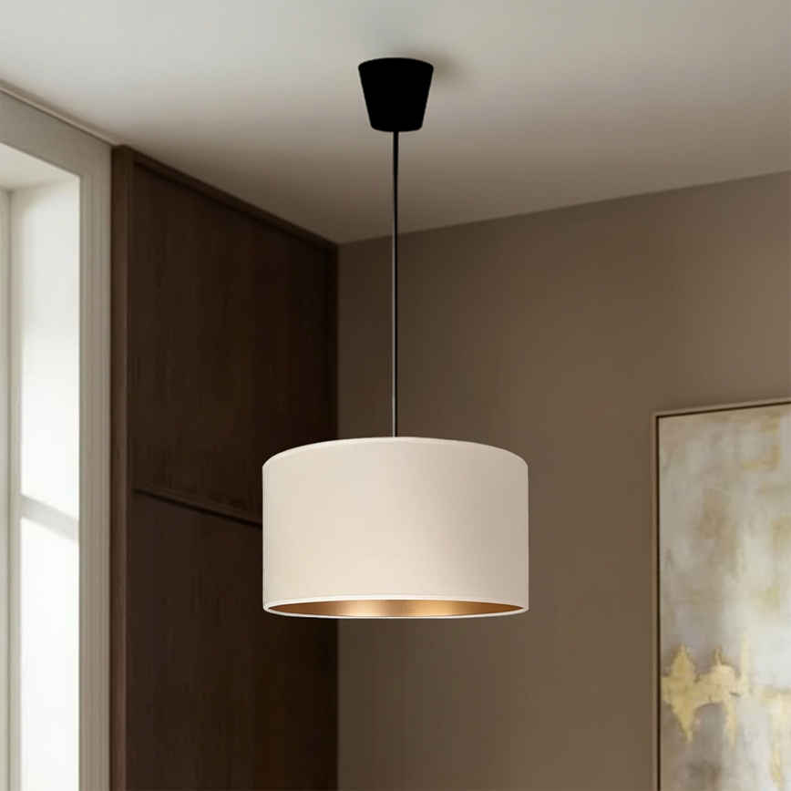Brilagi - VELVET Pendelleuchte mit Kabel 1xE27/60W/230V Ø 40 cm creme/gold