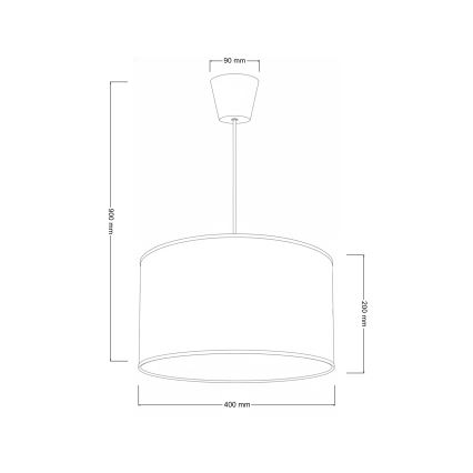 Brilagi - VELVET Pendelleuchte mit Kabel 1xE27/60W/230V Ø 40 cm creme/gold