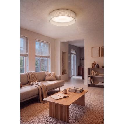 Brilagi - LED dimmbare Deckenleuchte VELVET SMARTIX LED/36W/230V 3000–6000K Ø 55 cm creme Wi-Fi Tuya Beacon + Fernbedienung