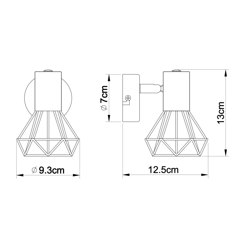 Brilagi - Wand-Spot CAGE 1xE14/40W/230V