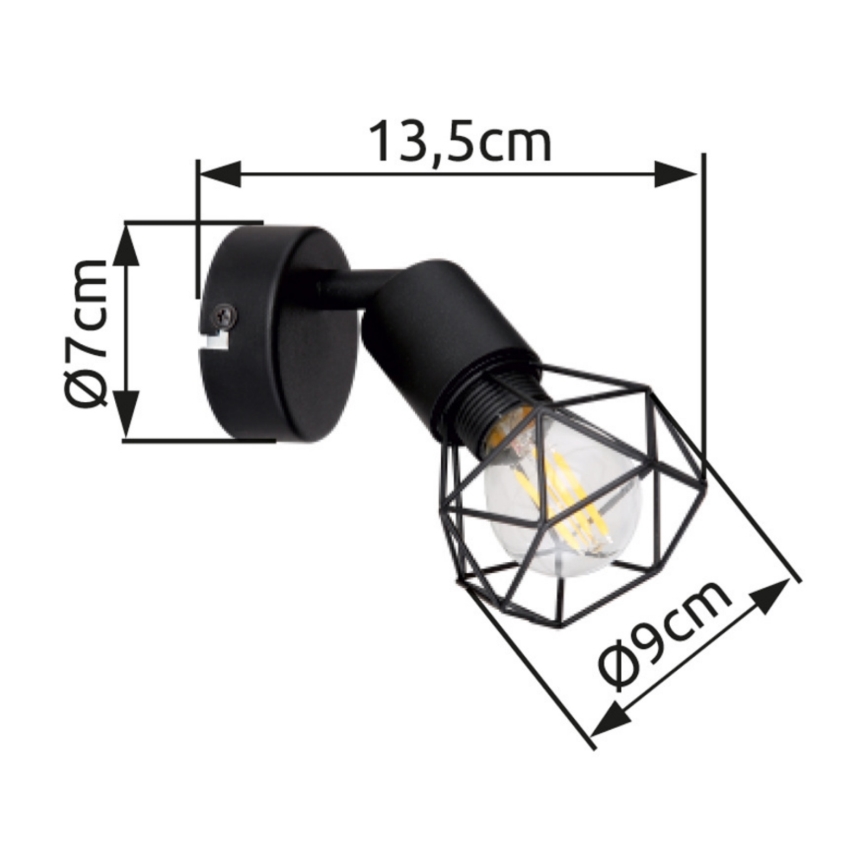 Brilagi - Wand-Spot CAGE 1xE14/40W/230V