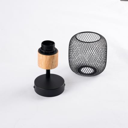 Brilagi - Wand-Spotleuchte BASKLITE 1xE27/15W/230V Holz/Schwarz