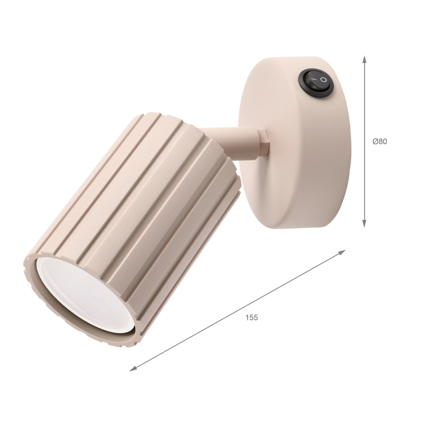 Brilagi - Wand-Spotleuchte CRISPINA 1xGU10/10W/230V beige