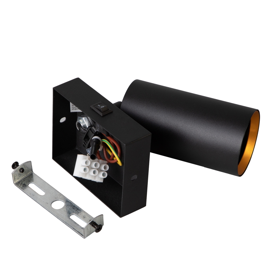 BRILAGI - Wandleuchte (Spot) mit Schalter SELE 1xGU10/30W/230V schwarz/gold