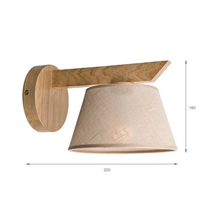 Brilagi - Wandleuchte ANTHONY 1xE14/40W/230V Eiche/beige