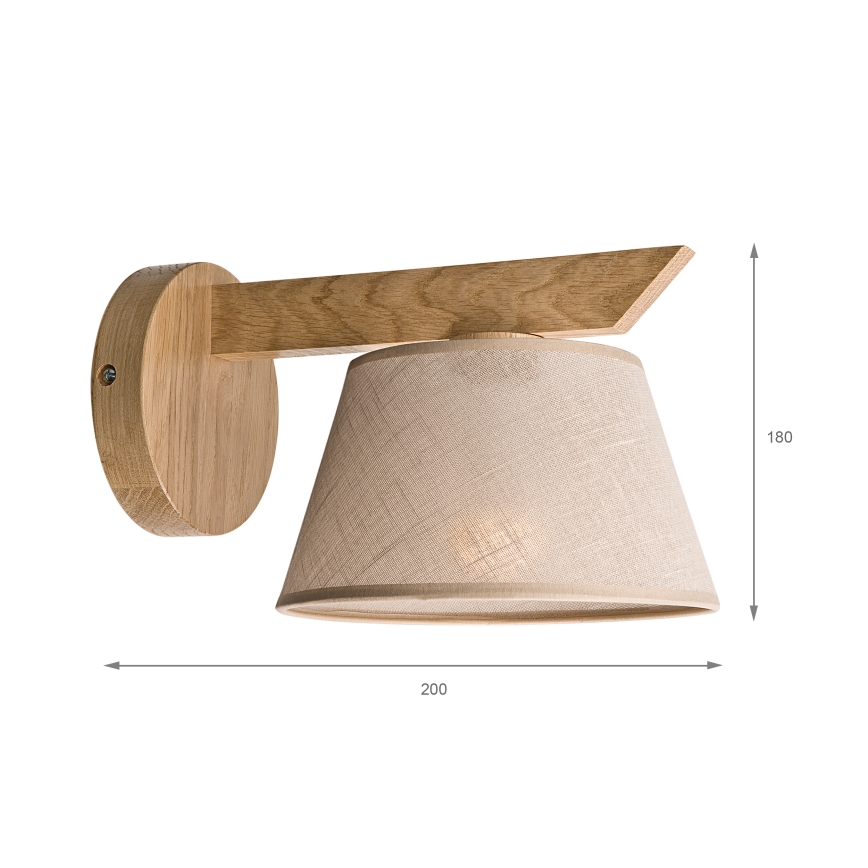 Brilagi - Wandleuchte ANTHONY 1xE14/40W/230V Eiche/beige