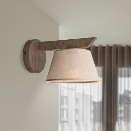 Brilagi - Wandleuchte ANTHONY 1xE14/40W/230V Eiche/beige