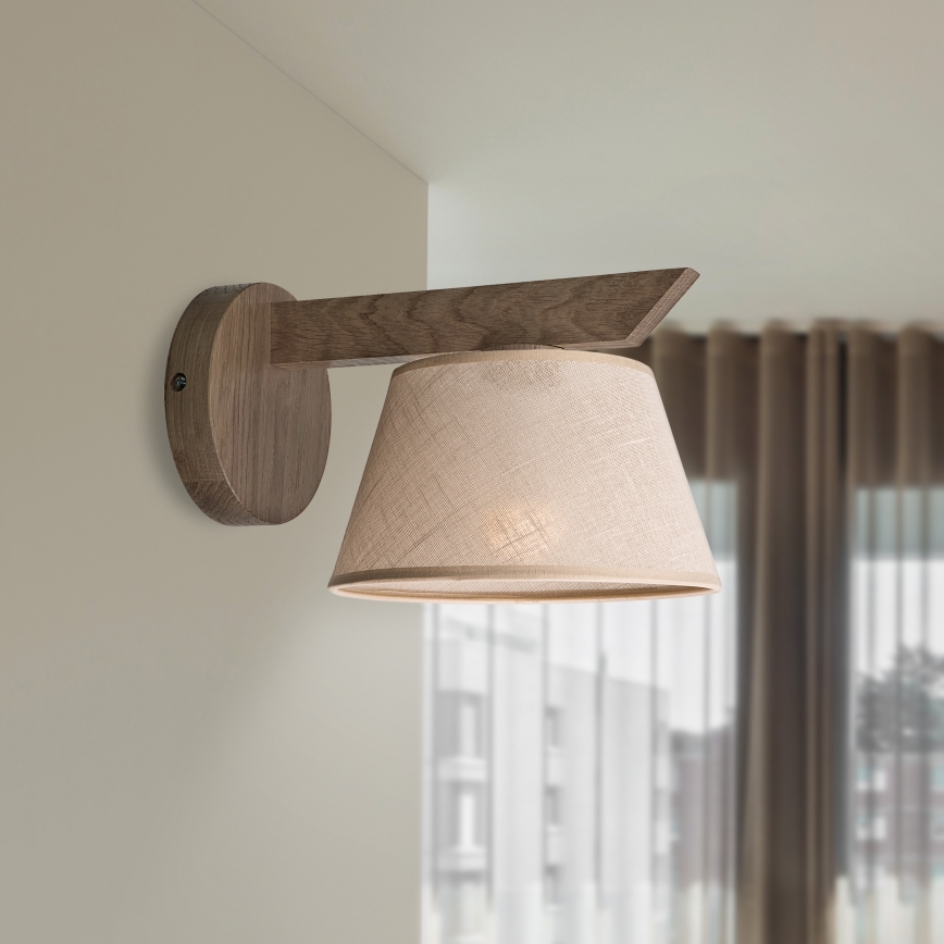 Brilagi - Wandleuchte ANTHONY 1xE14/40W/230V Eiche/beige
