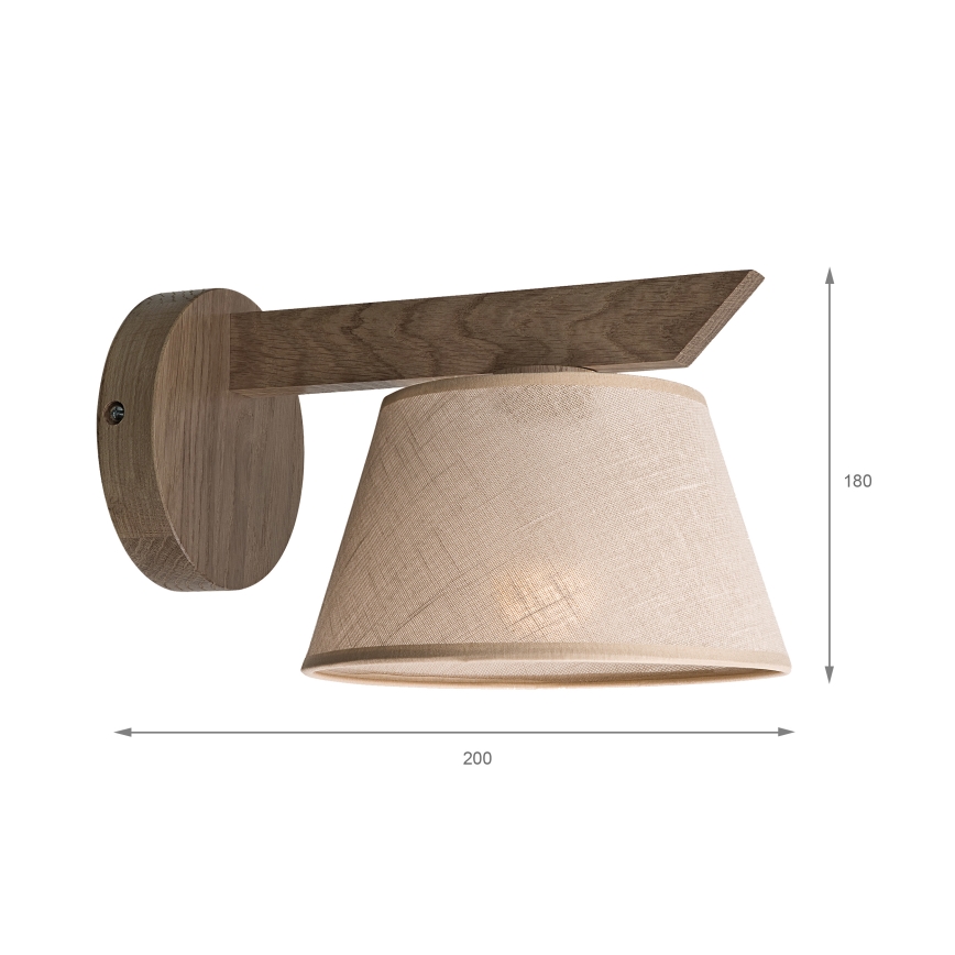 Brilagi - Wandleuchte ANTHONY 1xE14/40W/230V Eiche/beige