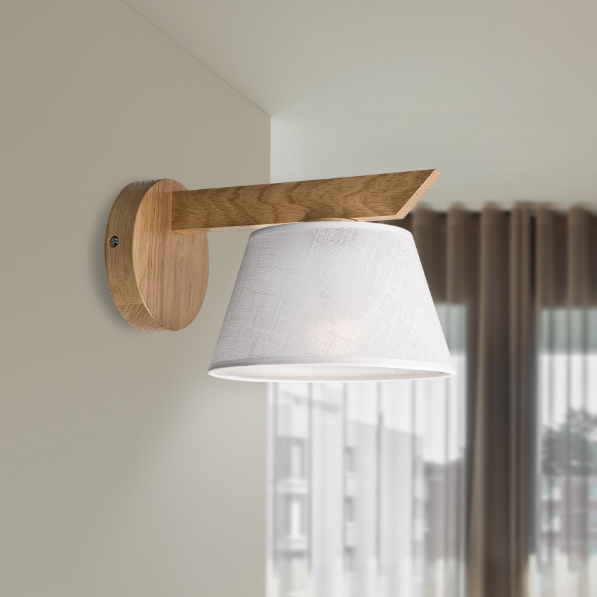 Brilagi - Wandleuchte ANTHONY 1xE14/40W/230V Eiche/weiß