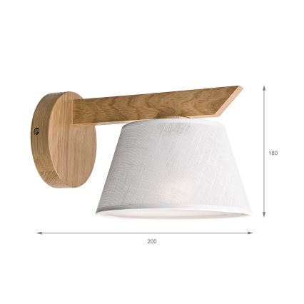 Brilagi - Wandleuchte ANTHONY 1xE14/40W/230V Eiche/weiß