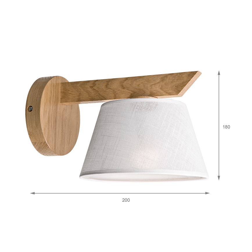 Brilagi - Wandleuchte ANTHONY 1xE14/40W/230V Eiche/weiß
