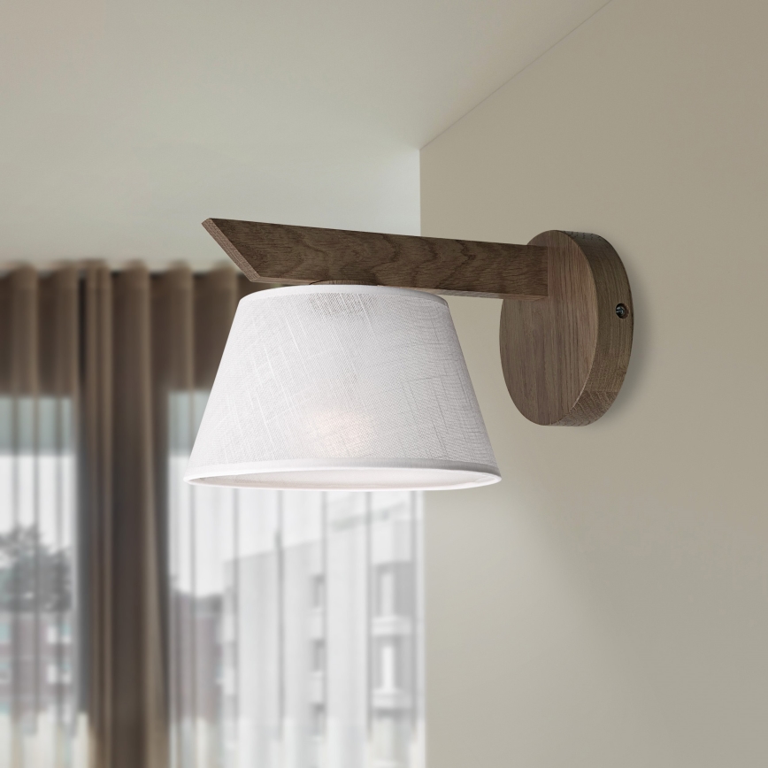 Brilagi - Wandleuchte ANTHONY 1xE14/40W/230V Eiche/weiß