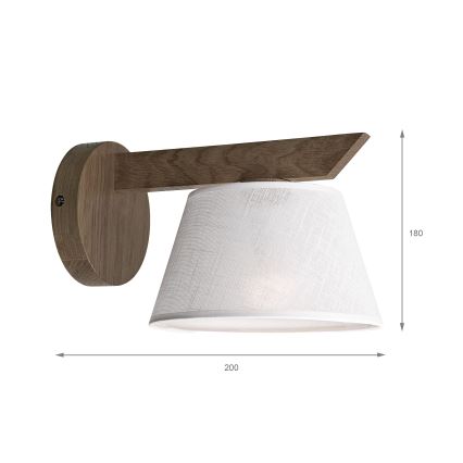 Brilagi - Wandleuchte ANTHONY 1xE14/40W/230V Eiche/weiß
