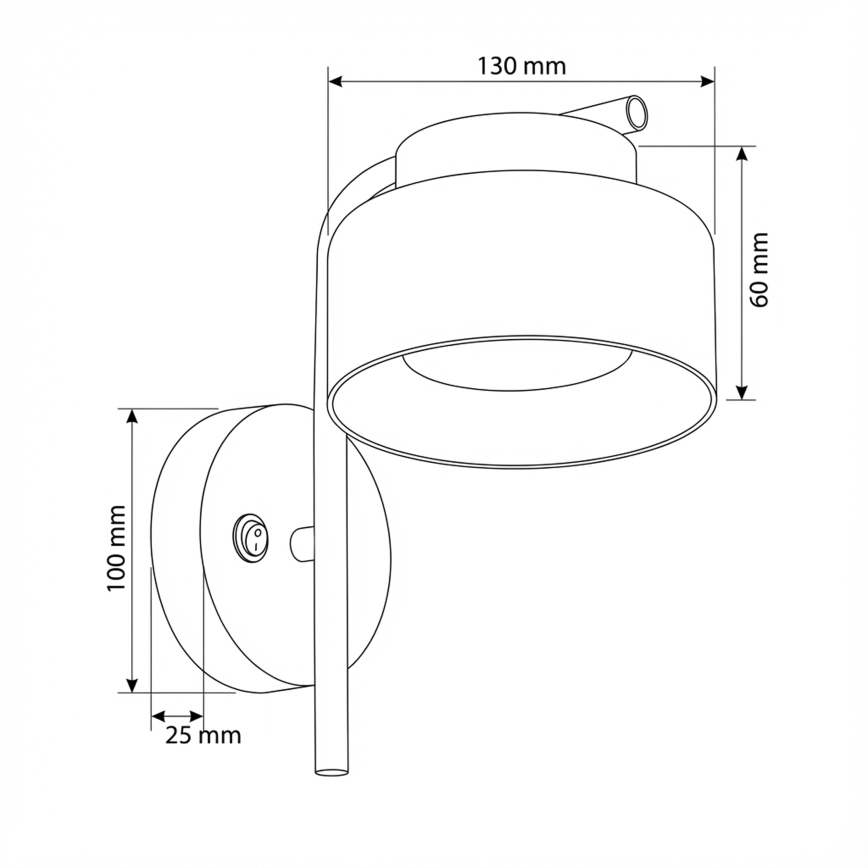 Brilagi - Wandleuchte AURA LUX 1xGX53/30W/230V schwarz/rauchfarben
