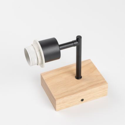 Brilagi - Kinder-Wandleuchte BOBO WOOD 1xE27/25W/230V Eiche/Schwarz/Beige/gepunktet