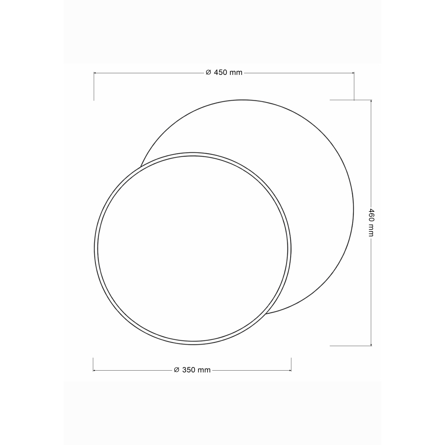 Brilagi - Wandleuchte CIRCLES 1xE27/60W/230V Durchmesser 45 cm creme/grau