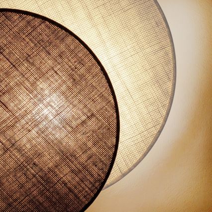 Brilagi - Wandleuchte CIRCLES 1xE27/60W/230V Ø 45 cm cremefarben/braun