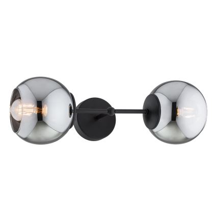 Brilagi - Wandleuchte DIOR 2xE27/60W/230V schwarz/rauchgrau
