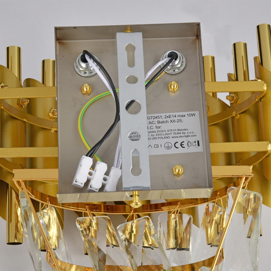 Brilagi - Wandleuchte ECLIPSE 2xE14/10W/230V goldfarben