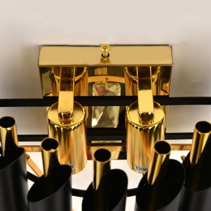 Brilagi - Wandleuchte ECLIPSE 2xE14/10W/230V schwarz/gold