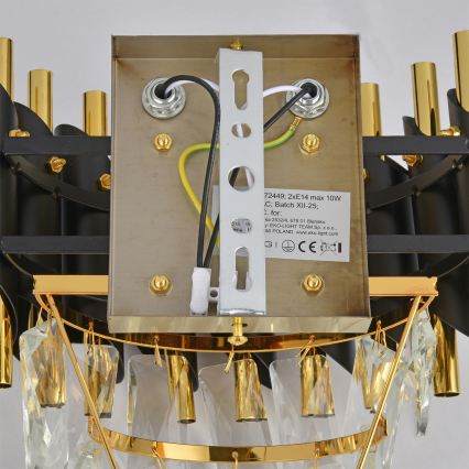 Brilagi - Wandleuchte ECLIPSE 2xE14/10W/230V schwarz/gold