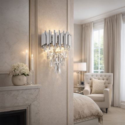 Brilagi - Wandleuchte ECLIPSE 2xE14/10W/230V silber